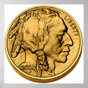 Póster 2008 American Buffalo Gold Bullion Coin Poster