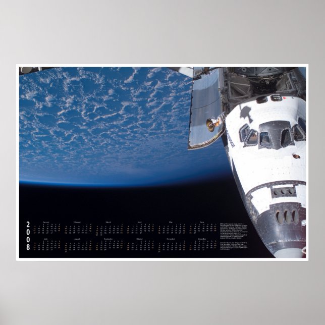 Póster 2008 Space Shuttle Calendar (Frente)