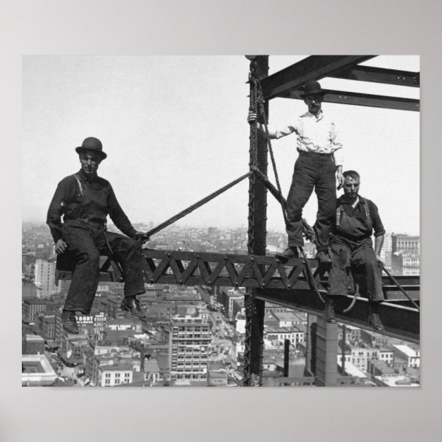 Póster 200 Pies Sobre El Terreno - Construcción De Rascac (Frente)