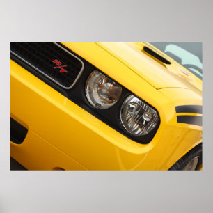 Póster 2011 amarillo del desafiador R/T de Dodge
