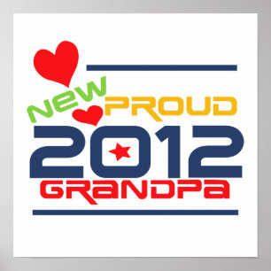 Póster 2012 camisetas y regalos orgullosos del abuelo