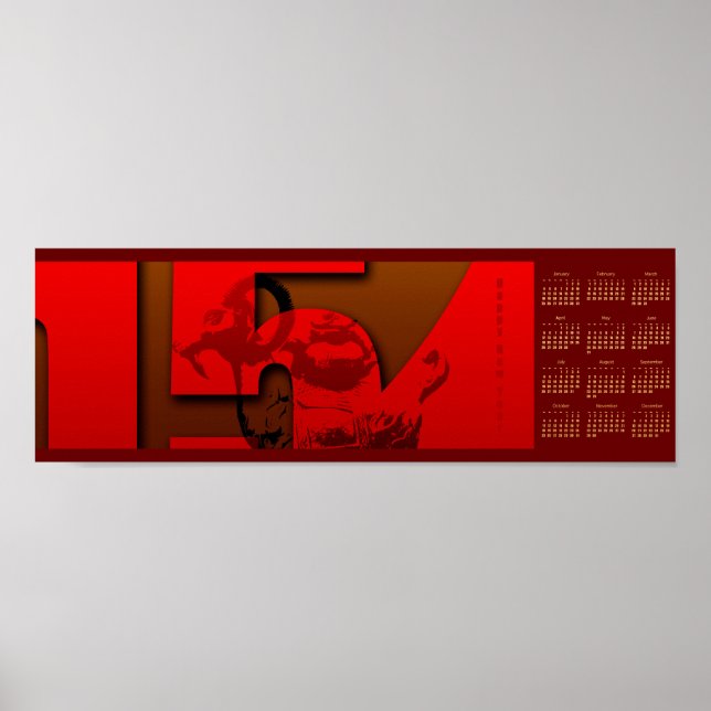 Póster 2015 Ram Sheep Goat Year - Calendar Poster (Frente)