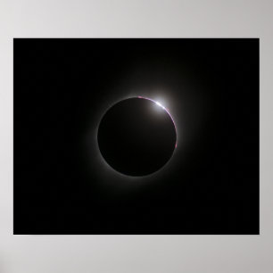 Póster 2017 eclipse solar - las gotas de Bailey
