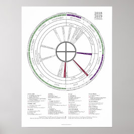 Póster 2018-2019 Modern Liturgical Calendar Poster NEW!