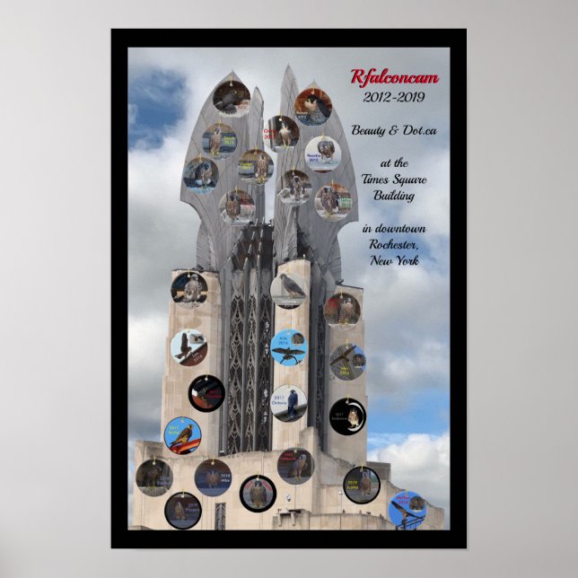 Póster 2019 Belleza y Dot.ca 13x19 Poster en Time Square (Frente)