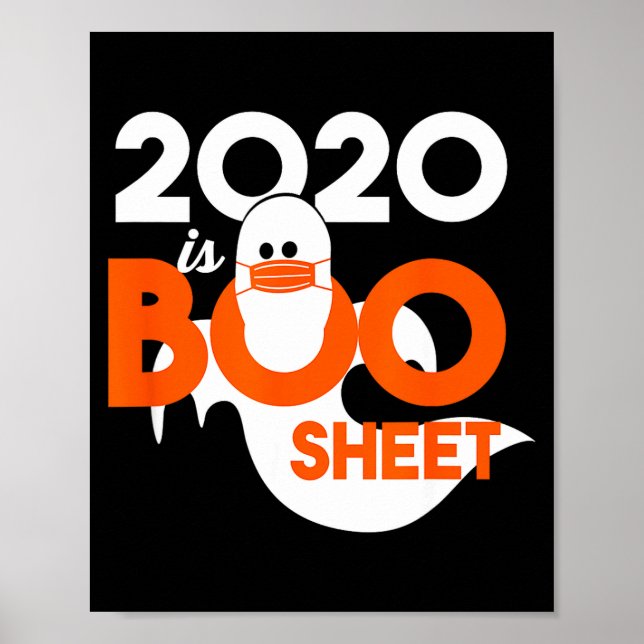 Póster 2020 es hoja de fantasma de Halloween  (Frente)
