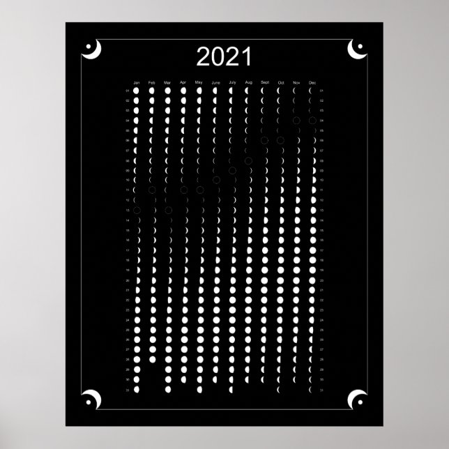 Póster 2021 - Calendario de la Luna Negra (Frente)