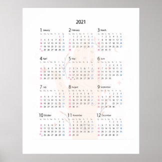 Póster 2021 Feliz Año Nuevo 2021 Feliz Año Nuevo 2021