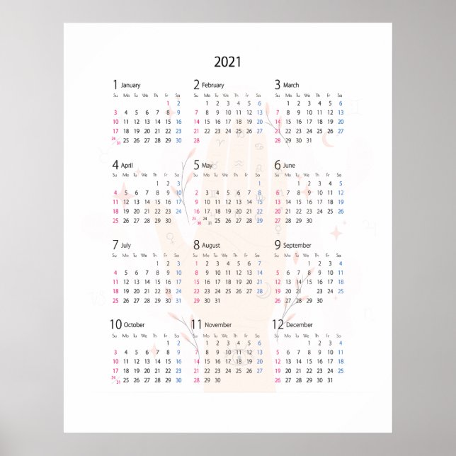 Póster 2021 Feliz Año Nuevo 2021 Feliz Año Nuevo 2021 (Frente)