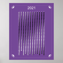 Póster 2021 - Morado del calendario lunar