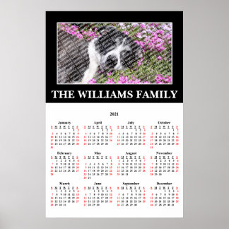 Póster 2021 Su Poster de calendario Personalizado de foto