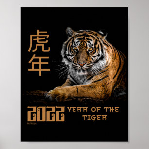 Póster 2022 AÑO DEL regalo de Año Nuevo TIGER chino