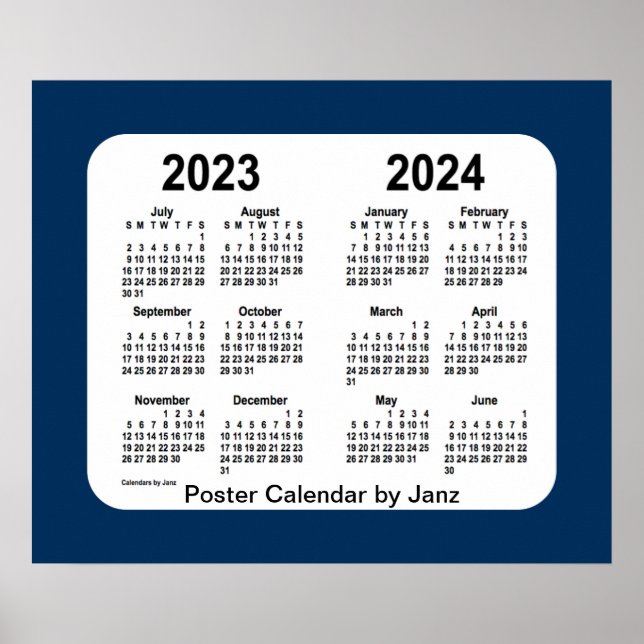 Póster 2023-2024 Calendario de la Escuela Azul de la Caja (Frente)