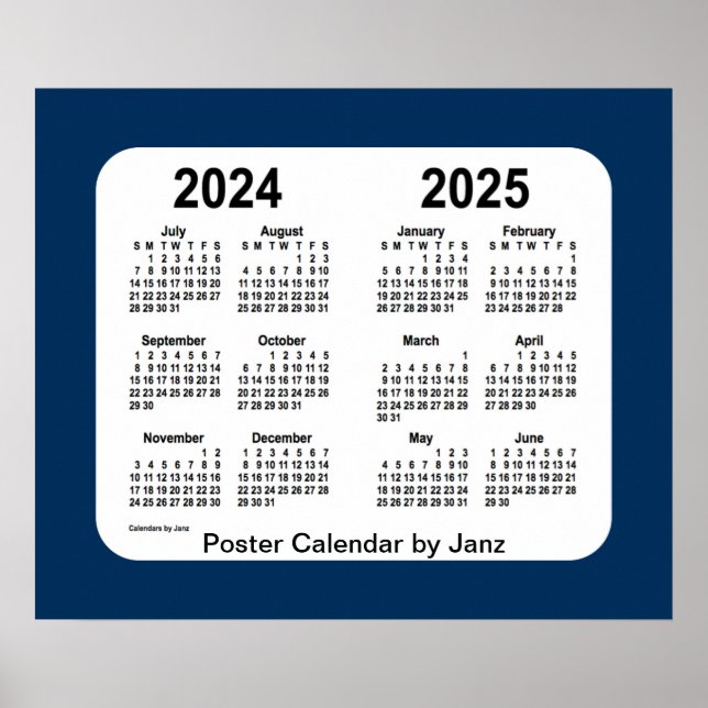 Póster 2024-2025 Calendario de la Escuela Azul de la Caja (Frente)