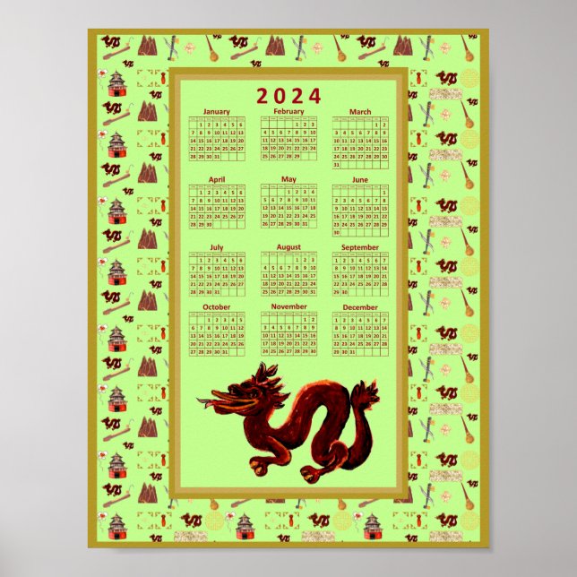 Póster 2024 Año natural de la Suerte de la Música Dragóni (Frente)