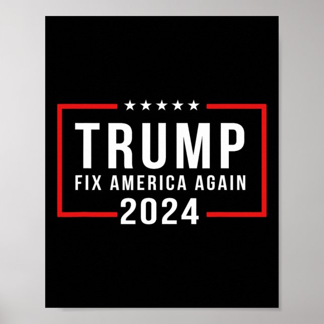 Póster 2024 Arreglar nuevamente a Estados Unidos Donald T (Frente)