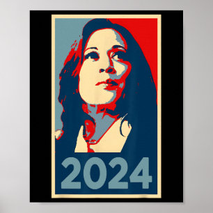 Póster 2024 Esperanza Kamala Harris Puerto de Mujeres 47 