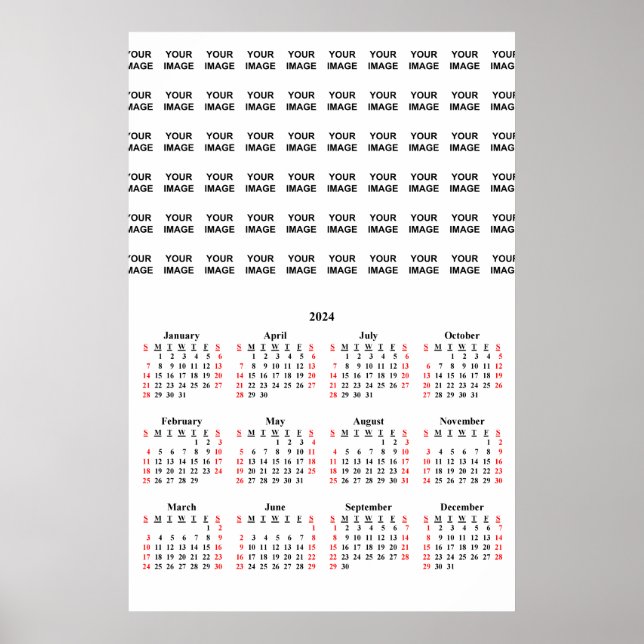 Póster 2024 Personalizado Crear su propio Poster de calen (Frente)