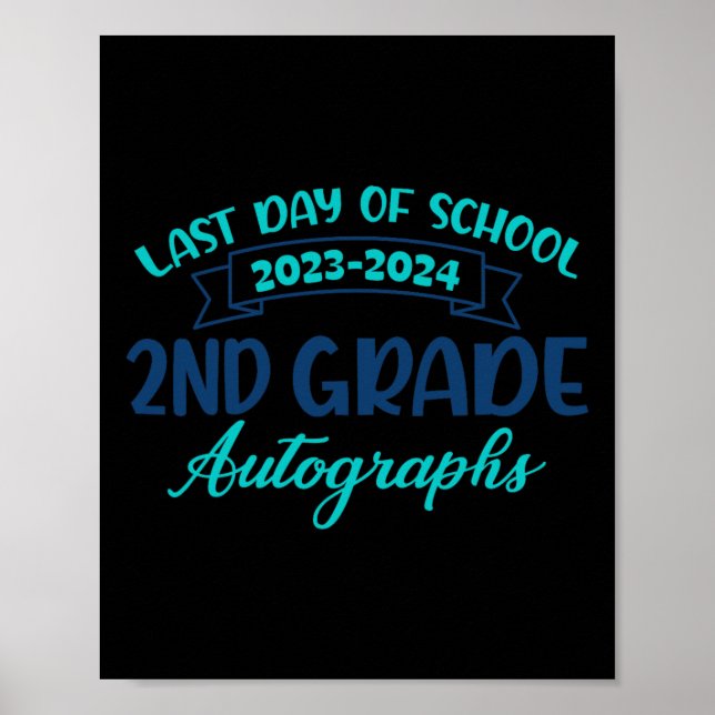 Póster 2024 Último Día Del Autografo Escolar Segundo Grad (Frente)