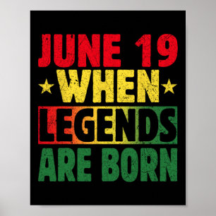 Póster 2025 19 De Junio Cumpleaños - Junio 19 De Junio Bi