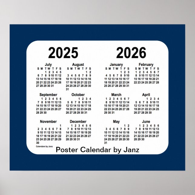 Póster 2025-2026 Calendario de la Escuela Azul de la Caja (Frente)