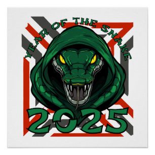 Póster 2025 AÑO DE LA idea de regalo de año nuevo de SNAK