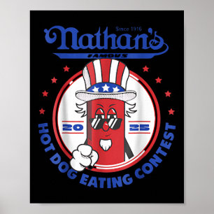 Póster 2025 Divertido Concurso de Comer Hot Dogs Famoso d