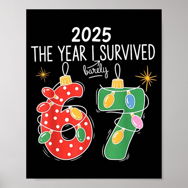 Póster 2025 The Year I Survived Barely 67 Lights Christma (Frente)
