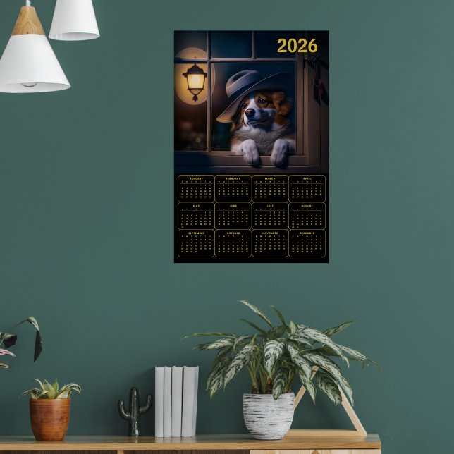 Póster 2026 AI‑Generated Australian Shepherd Calendar  (Salón 1)