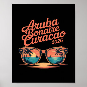 Póster 2026 Aru Bonaire Curacao Vacaciones Familiares Ami