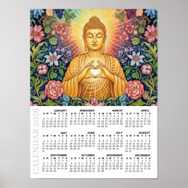 Póster 2026 Calendar, Large, Buddha / Heart of Light