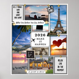 Póster 2026 Custom Law of Attraction Vision Board Goal 