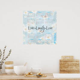 Póster 2026 Daisy Butterfly Calendar