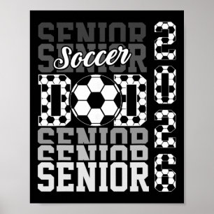Póster 2026 Graduación de fútbol para papá sénior, famili