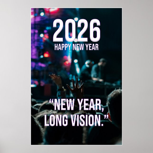 Póster 2026 New Year Long Vision Motivation Poster (Frente)