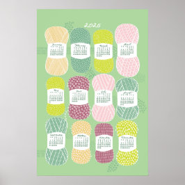 Póster 2026 Poster del calendario Mint Neo