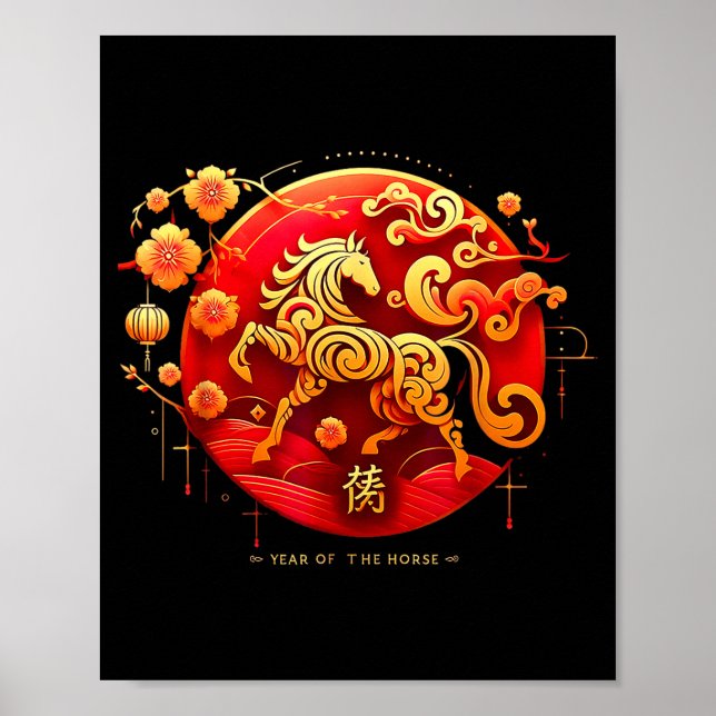 Póster 2026 Year Of The Horse Chinese New Year Outfit  (Frente)
