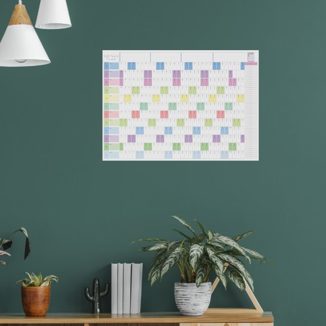 Póster 2026 Yearly Planner Printable | Pastel Wall Calend (Salón 1)
