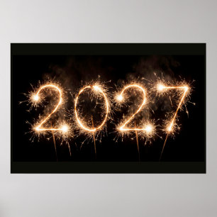 Póster 2027, Año Nuevo Brillante,