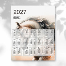 2027 Calendar Equestrian Horse Art