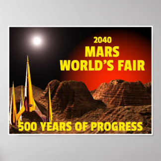 Póster 2040 Mar's World's Fair