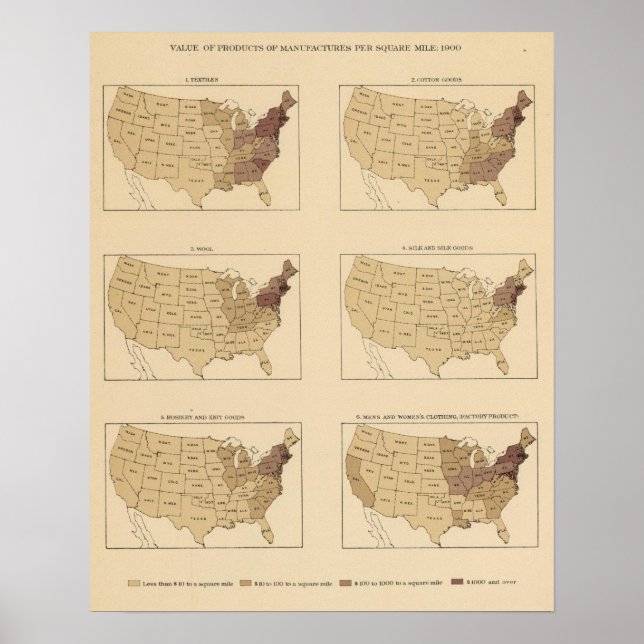 Póster 205 Manufacturas/milla cuadrada (Frente)