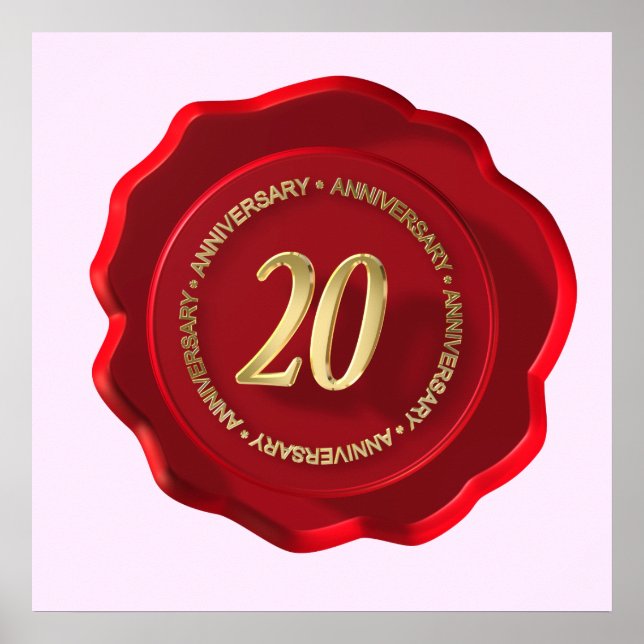 Póster 20.ª foca de cera roja (Frente)