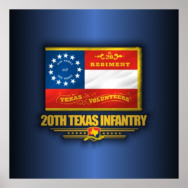 Póster 20.ª Infantería de Texas (Frente)