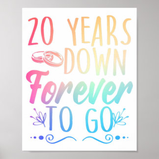 Póster 20.º 20 años de Boda Aniversario Esposa Esposa Esp
