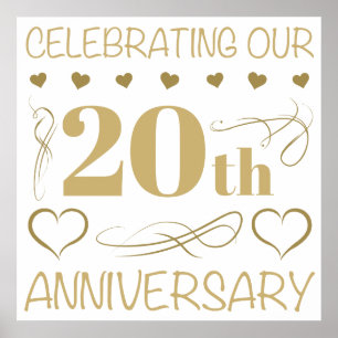 Póster 20.º Aniversario Boda