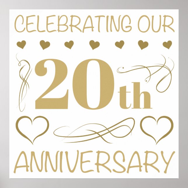 Póster 20.º Aniversario Boda (Frente)