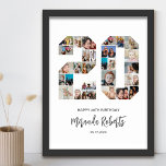 Póster 20.º Collage de fotos número 20 Personalizados<br><div class="desc">Celebrar el 20 cumpleaños con este poster de collage de fotos número 20 personalizado. Este regalo de personalizable también es perfecto para el aniversario de los bodas. Es una gran manera de mostrar preciosos recuerdos de tu vida de boda y casada. El poster presenta un collage de fotos que capturan...</div>