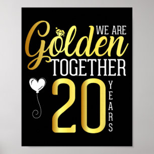 Póster 20 años 20 años Camisetas por parejas Husban