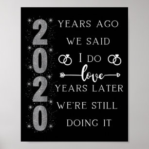 Póster 20 años de aniversario de bodas. Dijimos Sí, acept